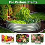 OUSHENG 4x4x1ft Round Galvanized Raised Garden Beds Outdoor, Steel Fire Pit - Image 5