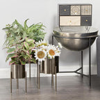 Deco 79 Metal Indoor Outdoor Planter Large Planter Pot - Image 2