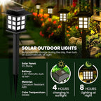 GIGALUMI Solar Outdoor Lights，8 Pack LED Solar Lights Outdoor Waterproof - Image 6
