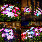 Solar Garden Lights Outdoor, 8 Pack Blooming Lily Solar Flowers Outdoor - Image 4