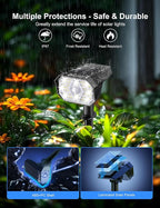 Brightown 6 Pack Solar Motion Lights Outdoor Waterproof, Motion Sensor Spot - Image 4
