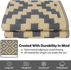 SAND MINE Reversible Mats, Plastic Straw Rug, Modern Area Rug, Large Floor Mat - Image 4