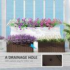 Outsunny Railing Planter Box, Hanging Flower Pots - Image 6