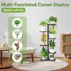 iDavosic.ly Plant Stand with Grow Light Indoor Outdoor, 5-Tier Tall Metal - Image 9