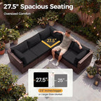 NICESOUL 8 Seater Modern Outdoor Seating Group, Plus Size Big Wicker Patio - Image 5