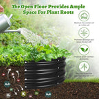 Oval Galvanized Planter Box, Metal Raised Garden Bed - Image 2