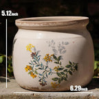 Vintage Ceramic Ice Crack Flower Pot - Image 2