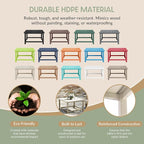 WestinTrends Malibu Low Outdoor HDPE Square Patio Coffee Table - Image 6