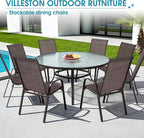 Outdoor Stackable Chairs Set of 8, Stacking Patio Chairs - Image 7
