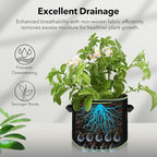 BN-LINK 5-Pack 10 Gallon Grow Bags, Heavy Duty Aeration Fabric Pots - Image 2