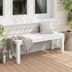 Stoog Outdoor Bench, 2-Person Patio Backless Bench, All-Weather HIPS Garden - Image 2