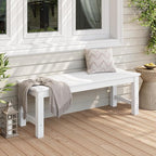 Stoog Outdoor Bench, 2-Person Patio Backless Bench, Outdoor Benches Weatherproof - Image 2