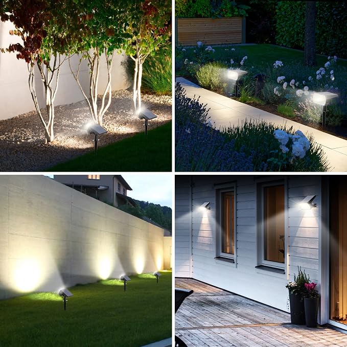 Solar Spot Lights Outdoor Waterproof IP65, 2-in-1 Solar Landscaping Spotlights - Image 3