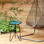 LIFFY Patio Side Table, Small Round End Table, Metal Side Table Outdoor - Image 6