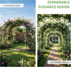 DoCred Garden Arch Trellis for Climbing Plants, 88 Inch Large Garden Trellises - Image 4