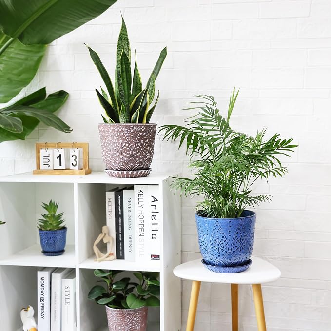 Gepege 8 Inch Plant Pot for Indoor Plants, Ceramic Planter - Image 5