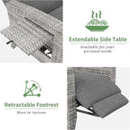 IDEALHOUSE Wicker Outdoor Recliner Reclining Patio Chairs - Image 7