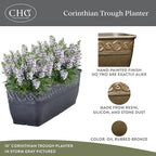 Classic Home and Garden Corinthian Trough Planter - Image 2