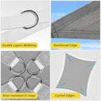 HappyTrends Sun Shade Sail, Tear and Rust Resistant Patio sail Shade - Image 4
