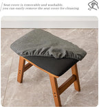 Foot Stool, Bamboo Small Sofa Foot Rest Under Desk, Extra Seating - Image 5