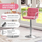 Yaheetech Bar Stools Set of 4, Velvet Fabric Swivel Barstools, Height - Image 10