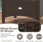 RELAX4LIFE Wicker Outdoor Ottomans - Image 5