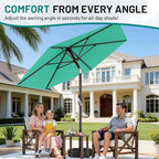 AreShark 7.5FT Patio Umbrella Table Market Umbrella - Image 4