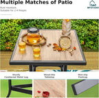 MFSTUDIO 5 Piece Outdoor Swivel Bar Set, Outdoor Bar Table and Chairs Set - Image 6