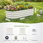 INNO STAGE 3Pcs Galvanized Raised Garden Bed Kit, Outdoor Metal Raised Garden - Image 6