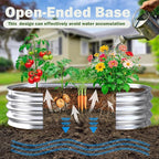 Galvanized Raised Garden Bed Outdoor, Easy Assemble Small Oval Plant Container - Image 4
