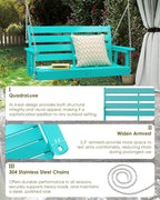 GREENVINES Porch Swing | 51’’ | HDPE Plastic | - Image 7