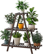 Plant Stand Indoor, Outdoor bamboo Plant Rack by Furshus