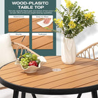 Pamapic 5-Piece Outdoor Dining Set, All-Weather PE Rattan Outdoor Furniture Set - Image 6