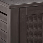 Rubbermaid Decorative Outdoor Storage Cabinet Weather Resistant Dark Brown - Image 6