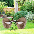 Small Patio Side Table, Round Metal Side Table, Weather Resistant Anti-Rust - Image 2