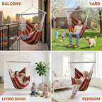 ADVOKAIR Hammock Chair Swing, Heavy-Duty Hanging Rope Swing Seat Supports 500 - Image 5