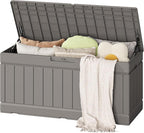 Flamaker Outdoor Storage Box 80 Gallon Resin Waterproof Deck Box Delivery Box by Flamaker