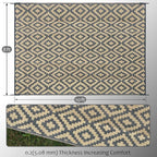 SAND MINE Reversible Mats, Plastic Straw Rug, Modern Area Rug, Large Floor Mat - Image 2