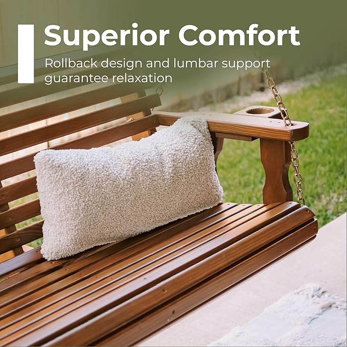 Amish Casual 4 Foot Roll Back Porch Swing - Image 5