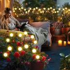 Solar Firefly Lights Outdoor, 8 Pack, Warm White, Waterproof, Garden Decor - Image 2
