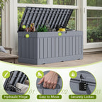Devoko 78 Gallon Deck Box, Waterproof Resin Outdoor Storage Box - Image 2