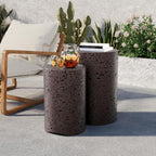 COSIEST Concrete Side Table, Decorative Garden Stools - Image 6
