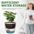 Plant Pots 10/9/8 Inch Self Watering Pots, Plastic Flower Pots, Nursery - Image 5