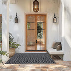 SAND MINE Waterproof Outdoor Rug 8x8 ft, Plastic Reversible Rug, Modern Area Rug - Image 7