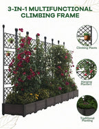 7 PCS Raised Garden Bed with Trellis, Outdoor Vertical Garden with Privacy - Image 3