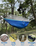 Sunyear Camping Hammock, Portable Single & Double Hammock - Image 4