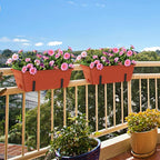 CADUKE Railing Planter Boxes Deck 2 Pack Railing Flower Box - Image 3