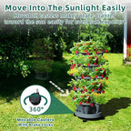 7 Tiered Strawberry Vertical Planter 2 Pack, Stackable Tower Garden Planter - Image 3