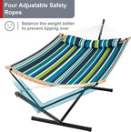 Hammock with Stand for Outside, Double Hammock with Stand, Pillow and Portable - Image 3