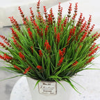 alyptus Artificial Flowers Outdoor 12 Bundles Fake Plants Outside Red Flower - Image 9